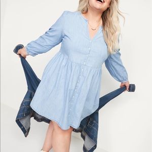 Old navy chambray fit and flare dress